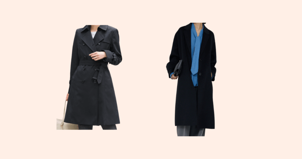 骨格タイプ別コートの選び方　骨格ストレートタイプ参考画像